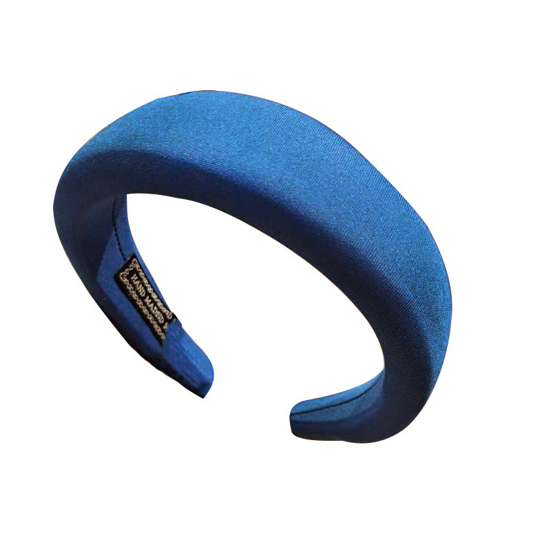 Wholesale Style Candy Color Sponge Flat Wide Edge Milk Silk Headband